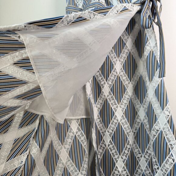 Sandro Dress Illa Cold Shoulder Midi Striped Lace Size EU 36 US 0/2 Wedding - Picture 10 of 12